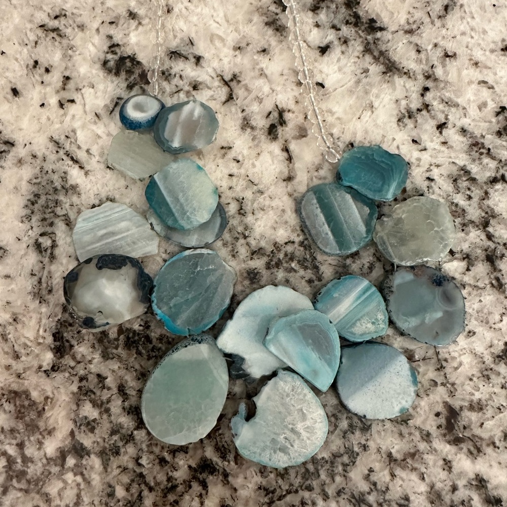 BARSE 925 Sterling Silver

Quartz & Blue Agate Geode...